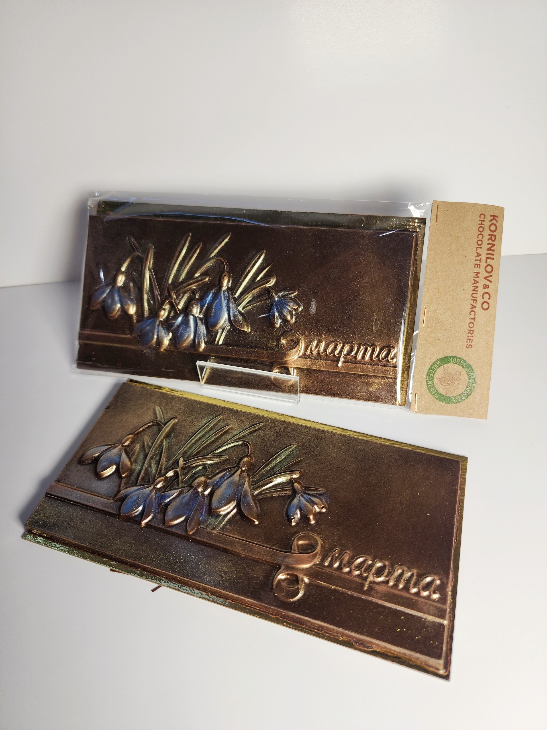 Шоколадная плитка "Подснежники"