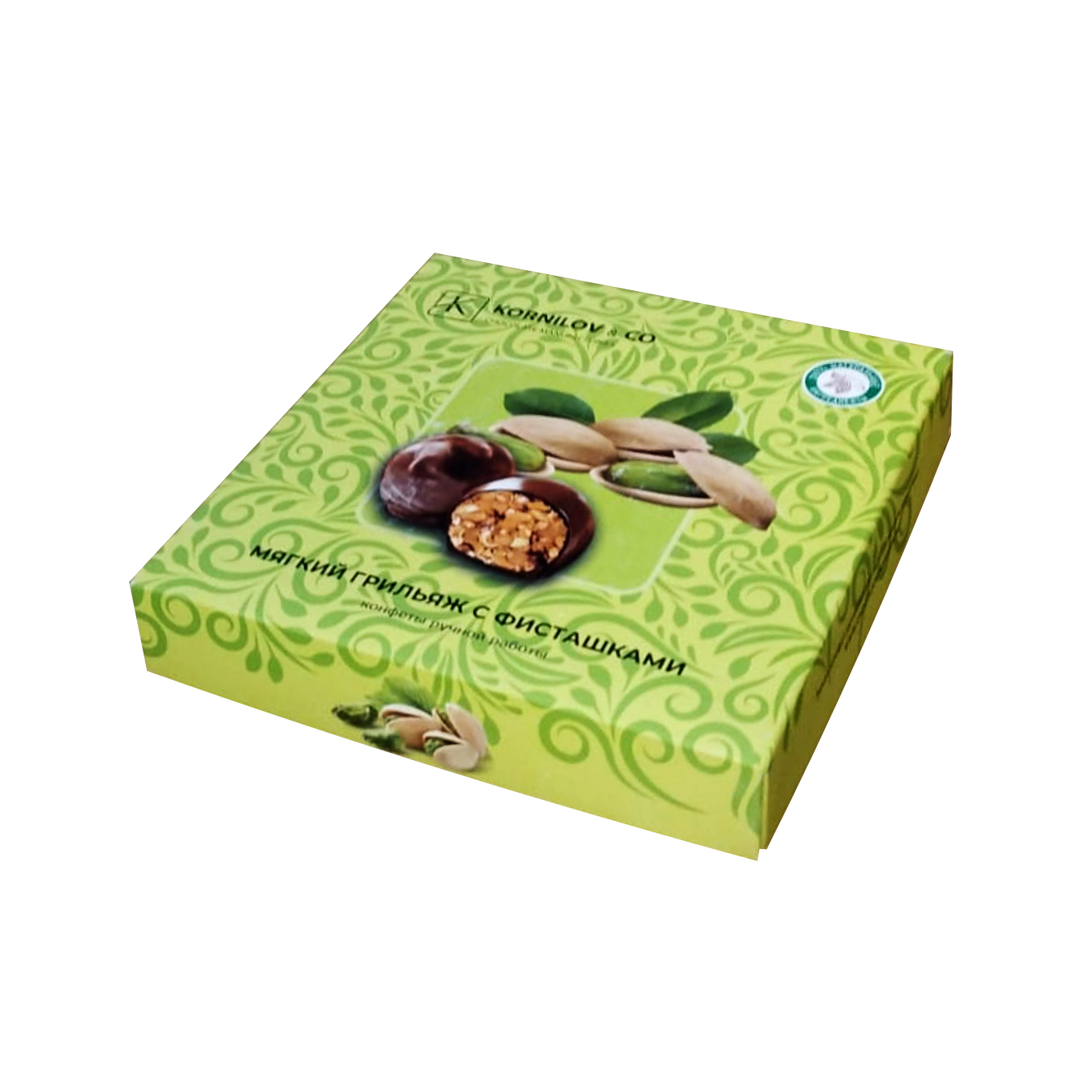 Конфеты шоколадные "Мягкий грильяж с фисташками"