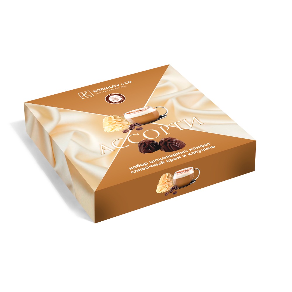 Набор шоколадных конфет "Ассорти" (сливочный крем и капучино)