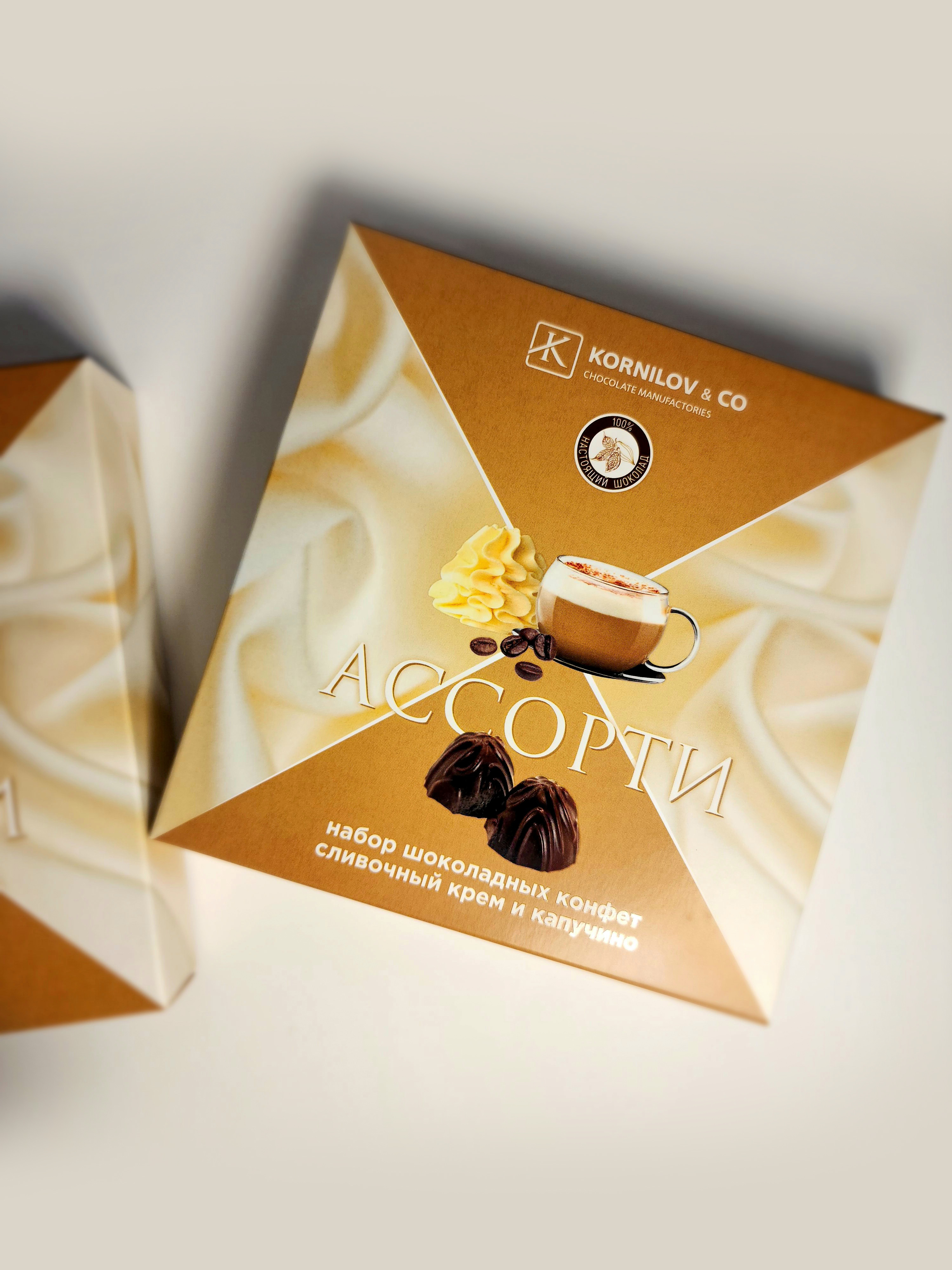 Набор шоколадных конфет "Ассорти" (сливочный крем и капучино)